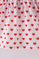 Red heart applique ruffle 2pc set