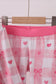 Pink heart checkered bamboo pajama pants set