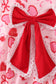 Red heart bow print bubble