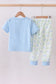 Blue golf cart embroidery pants set