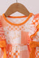 Orange Tennessee patchwork ruffle bubble