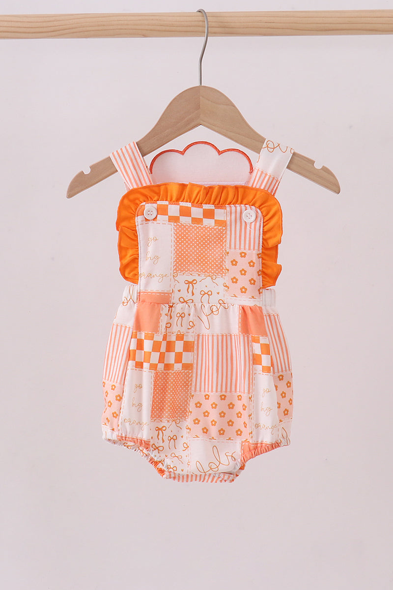 Orange Tennessee applique patchwork bubble
