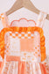 Orange Tennessee applique patchwork ruffle dress