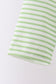 Green clover french knot stripe pants set