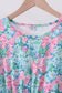 Blue I love MOMMY embroidery women dress