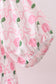 Pink bow hydrangea smocked women dress