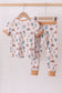 Brown bunny bamboo pants set