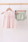 Lawb of god applique plaid bloomer set