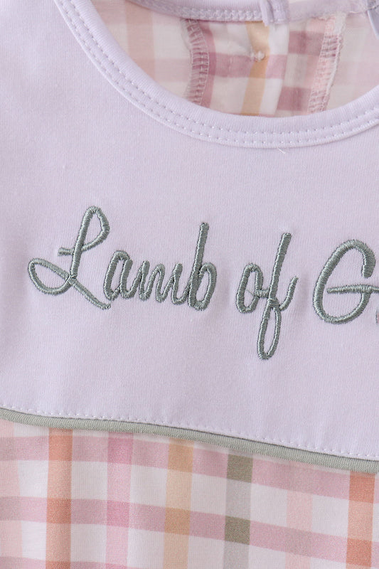 Lawb of god applique plaid bubble