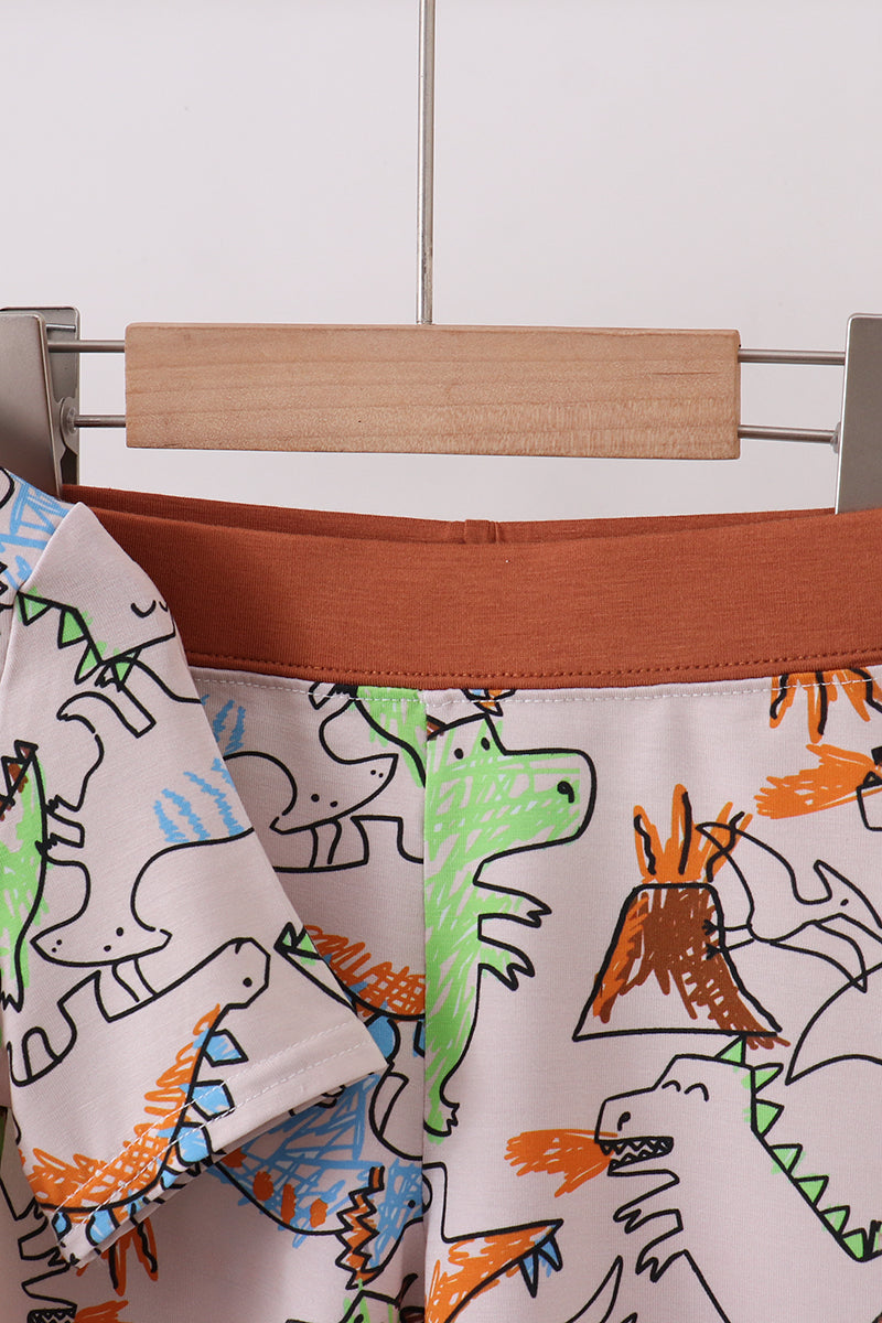 Dinosaur bamboo pajama set