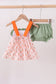 Bunny embroidery ruffle bloomer set