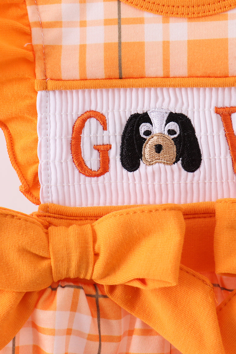 Tennessee Go vols smocked ruffle bubble