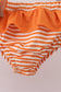 Tennessee Go vols smocked stripe 2pc swimsuit
