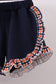 Auburn war eagle smocked ruffle short set