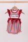 Alabama roll tide smocked ruffle plaid bubble