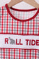 Alabama roll tide smocked ruffle plaid shorts set