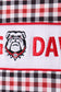 Georgia go dawgs embroidery plaid ruffle shorts set