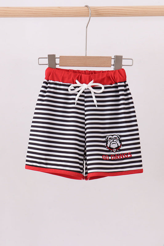 Georgia go dawgs embroidery stripe trunks