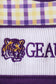 Purple LSU GEAUX smocked ruffle bubble