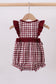 Mississippi Hail State smocked ruffle gingham bubble