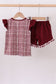 Mississippi Hail State smocked ruffle gingham shorts set