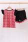 Arkansas smocked plaid ruffle shorts set