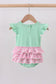 Green camper embroidery ruffle bubble
