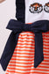 Auburn embroidery ruffle stripe bubble