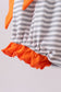 Orange Tennessee embroidery ruffle stripe bubble