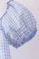 Blue Gingham Lace Ruffle Dress