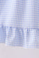 Blue Gingham Lace Ruffle Dress