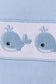Blue Whale Embroidered Shorts Set