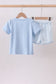 Blue Whale Embroidered Shorts Set