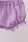Purple floral smocked ruffle bloomer set