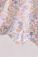 Purple Floral Smocked Dress