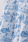 Blue beach sea smocked women dress