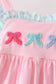 Pink Bow French Knot Bow Dress