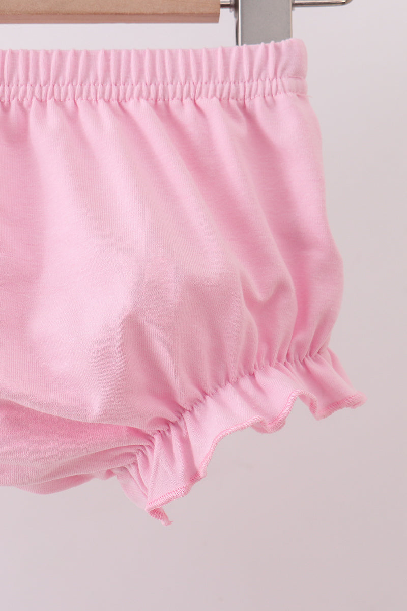 Multicolored stripe marine embroidery bloomer set