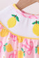 Pink lemon smocked bloomer set