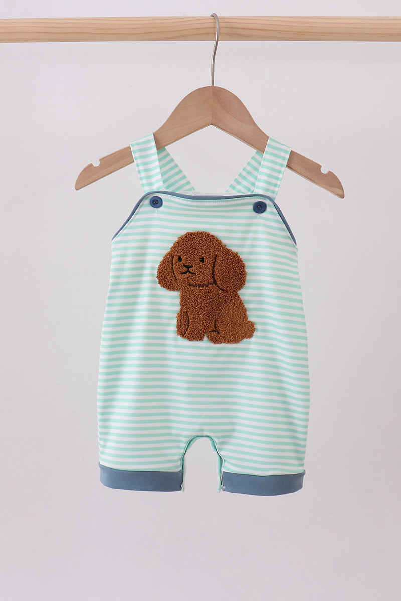 Green stripe puppy french knot jonjon