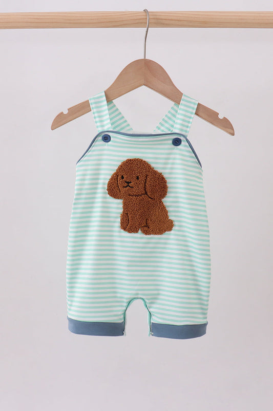 Green stripe puppy french knot jonjon