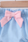 Blue shell starfish print bow bloomer set