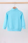 Blue character embroidery zip pullover
