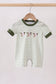 Green Duck Embroidered Stripe Romper