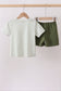 Green Duck Embroidered Shorts Set