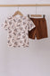 Western cowboy boots smocked shorts set