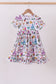 Purple character castle bamboo dress