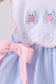 Blue Crab Embroidered Seersucker Bloomer Set