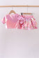 Pepper Pink sequin bow skort set