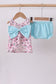 Pink Goose Smocked Bloomer Set